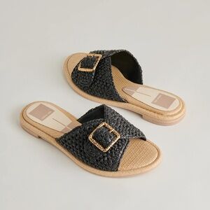 Dolce Vita Alonzo Sandals, Onyx Raffia, 8.5